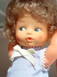Short Blonde Vinyl Plastic Baby Doll  プラスチックベビードール