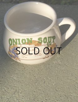 画像1: U.S. ONION SOUP RECIPE BOWL MUG 　オニオンスープレシピ　ボウルマグ