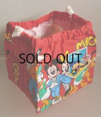 MICKEY MOUSE＆CREW  ミッキー・マウスと仲間たち  ランチバッグ/巾着  ©Walt Disney Productions