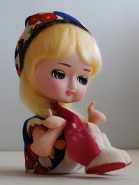 ポーズ人形　花柄帽子＆ウェアー/スカーフ　