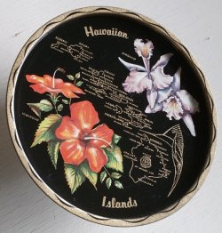 画像1:  Tin Souvenir Tray  Hawaiian Islands　 ハワイ アイランズ  ティンサービングトレイ/お盆 