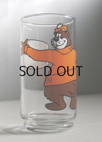 FAMILY RESTAURANT A&W ROOT BEER GLASS WITH Rooty, GREAT ROOT BEAR MASCOT ルートビアーグラス ”ルーティー, グレートルートベアー” プリント