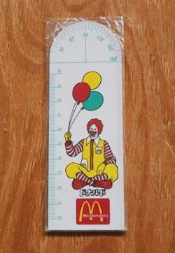 画像1: McDonald's  日本マクドナルド  ドナルド  分度器付10cm定規　