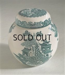 画像1: MASON'S  PATENT IRON STONE  " Chinese Landscape"  Ginger Jar with cover  MADE IN ENGLAND   メイソンズ　 ジンジャージャー/茶葉入れ　 ”チャイニーズ・ランドスケープ”