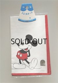 MICKEY MOUSE ミッキーマウス　 ハンカチーフ・ハンカチ　  Walt Disney Productions/三恵(株)