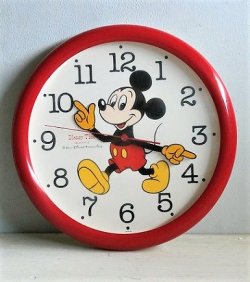 画像1: Disney Time QUARTZ SHAFT  MICKEY MOUSE ミッキーマウス　 ウォールクロック　 WALT DISNEY PRODUCTIONS 