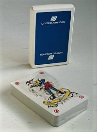 Playing Cards トランプ  UNITED AIRLINES ユナイテッド航空　 Blue Box  MADE IN HONG KONG