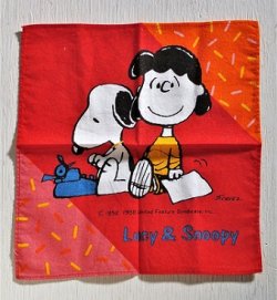 画像1: ハンカチ  Lucy&Snoopy  ルーシー＆スヌーピー