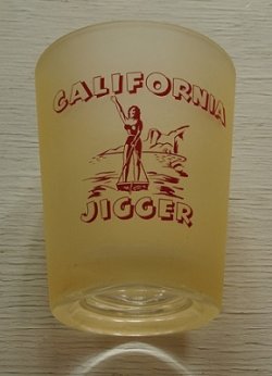 画像1: CALIFORNIA JIGGER  スーベニアグラス   top⌀9×H11×bottom⌀6.8(cm)