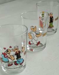 POPEYE グラス  FRANCE   King Features Syndicate,Inc.,  3pc set