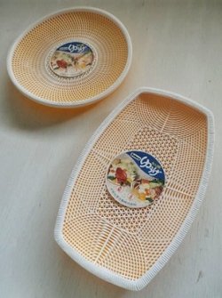 画像1: Sakura  もり皿（水切りアミ＆うけ皿） ゆうげ　 丸形＆小判型セット