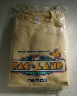 画像1: NAMCO ナムコ   PAC-LAND パックランド  トレーナー/スウェット   color: イエロー    S SIZE