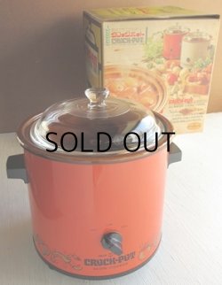 画像1: IMARFLEX  今西金属工業(株)  クロックポット 赤  電気陶器鍋　 Model 3100(3 1/3QT)  料理集(P48)付
