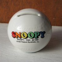 貯金箱  SNOOPY/スヌーピー  ベースボールボール型/野球ボール型  