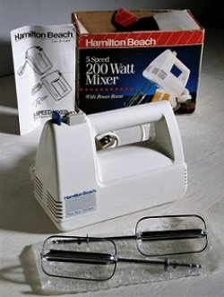 画像1: Hamilto Beach　 5 Speed 200 Watt Mixer  ハンドミキサー  ホワイト