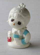 陶器製貯金箱 KK JAPAN  浮き輪をかかえた女の子 