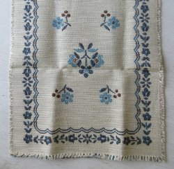 画像1: チロル刺繍テーブルマット  Tyrol GERL   オーストリア製  リネン&コットン 35×80(cm)