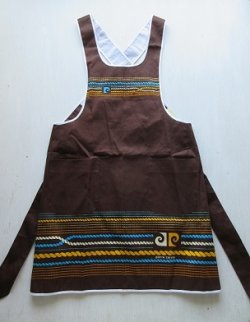画像1: エプロン  pierre cardin (ピエール・カルダン)  バッククロス  ブラウン