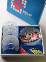 Re-Art Glass  BERRY-SET  ガラス皿セット  S 5pc/L 1pc  ヒメフォーク 5pc  吊金具 1pc