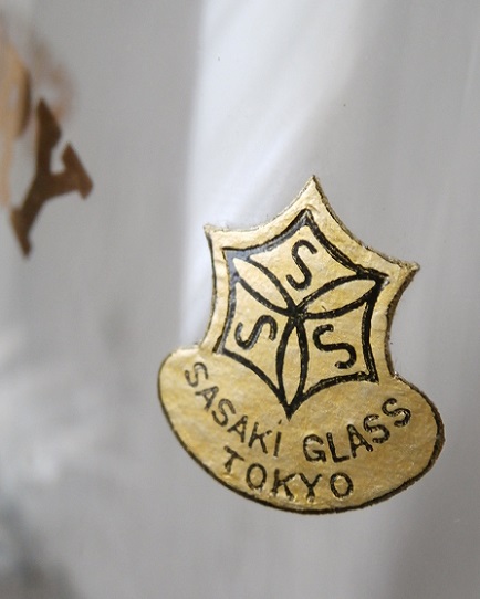 SUNTRY WHISKY ゴールドプリントグラス SASAKI GLASS TOKYO
