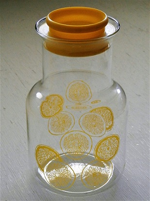 PYREX パイレックス MADE IN JAPAN IWAKI GLASS UNDER LIC スライスレモン柄 カラフェ