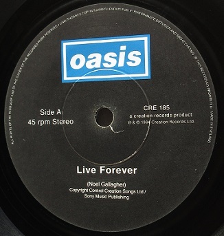 EP/7”/Vinyl Live Forever Up In The Sky(Acoustic) oasis (1994 