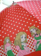 画像: 少女漫画柄　昭和レトロ　折りたたみ傘