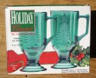 画像: インディアナグラス　フッテッドマグ　クリスマスツリー　HOLDAY Classics Indiana Glass "Evergreen" FOOTED Mug 各1個