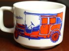 画像: 保谷 磁器マグカップ　クラッシックカー ”メルセデス”　プリント　/ HOYA CHINA Ivory　DONKEY MUG "Mersedese" 