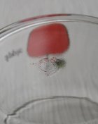 画像: 石塚硝子　ADERIA GLASS (アデリアグラス)　ガラス２段キャンディーポット　”apple”リンゴイラストプリント　