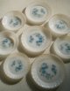 画像: Termocrisa  Mexico　 "Blue Flowers"  Milk Glass Plates/Soup Bowl   メキシコ製  ミルクガラス  ターモクリサ　 ”ブルーフラワー柄” プレート/スープボウル  各1枚