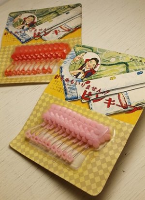 画像1: 東京 ヤマト産業(株)  ピンキープ  フラワー安全ピン10本セット  color: ピンク/レッド  各１パック 