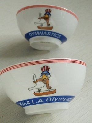画像1: 1984 L.A.Olympics GYMNASTICS  イーグルサム(鞍馬)　セラミックお茶碗