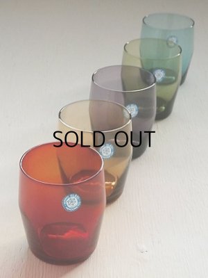 画像1: SASAKI GLASS カラーグラス/タンブラー 5pc set (レッド/ブラウン/パープル/オリーブ/ブルー) 