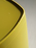 画像: TUPPERWARE タッパーウェア デコレーターキャニスターL color: グリーン （ユーズド）　ワンポイント（プリント：ゴールド）　size:⌀16.7×H26.2(cm)