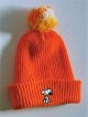 画像: SNOOPY PEANUTS　 HI-BULK ORLON　SKI HAT WITH POM POM　  スヌーピー＆ウッドストック　キッズポンポン付ニット帽　 color オレンジ