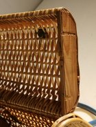 画像: 竹編みバスケット/ハンドバック　ハンドル：合皮　チェーン、金具付　
