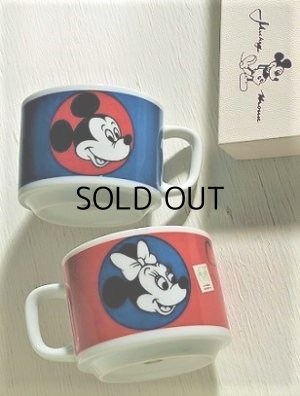 画像1: Sango CHINA   Mickey Mouse ミッキーマウス＆ミニーマウス　  ペアーマグカップ 箱付　