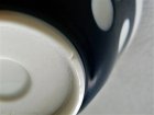 画像: お茶碗/小鉢/湯呑　 ５客セット　水玉/ドット　紺色、白　　size: Φ11.4cm・ H6.3cm・高台Φ5cm　