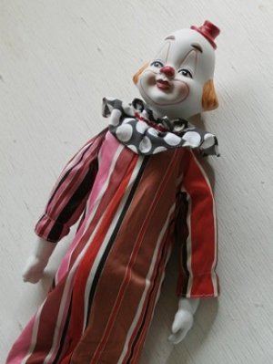 画像1: ポーセリンドール  ピエロ  PORCELAIN CLOWN Doll   