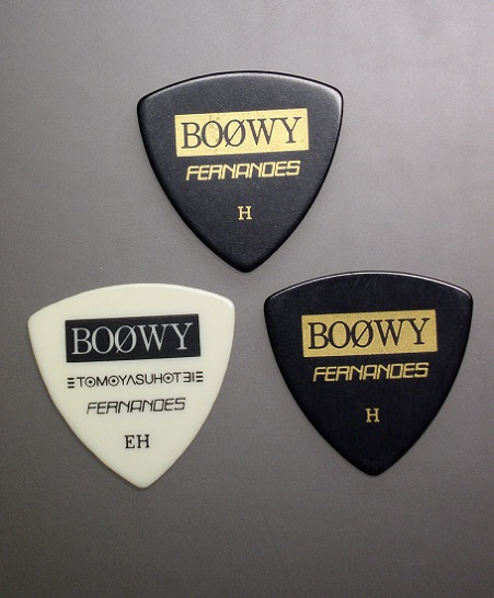 【正規販売店】 BOØWY（ボウイ） FERNANDES製 ギターピック (1)H:ブラック (2 ミュージシャン