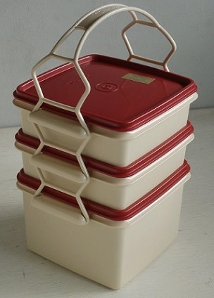 Tupperware タッパーウェア 3段ランチBOX ”トリオ” すのこ3枚付 color